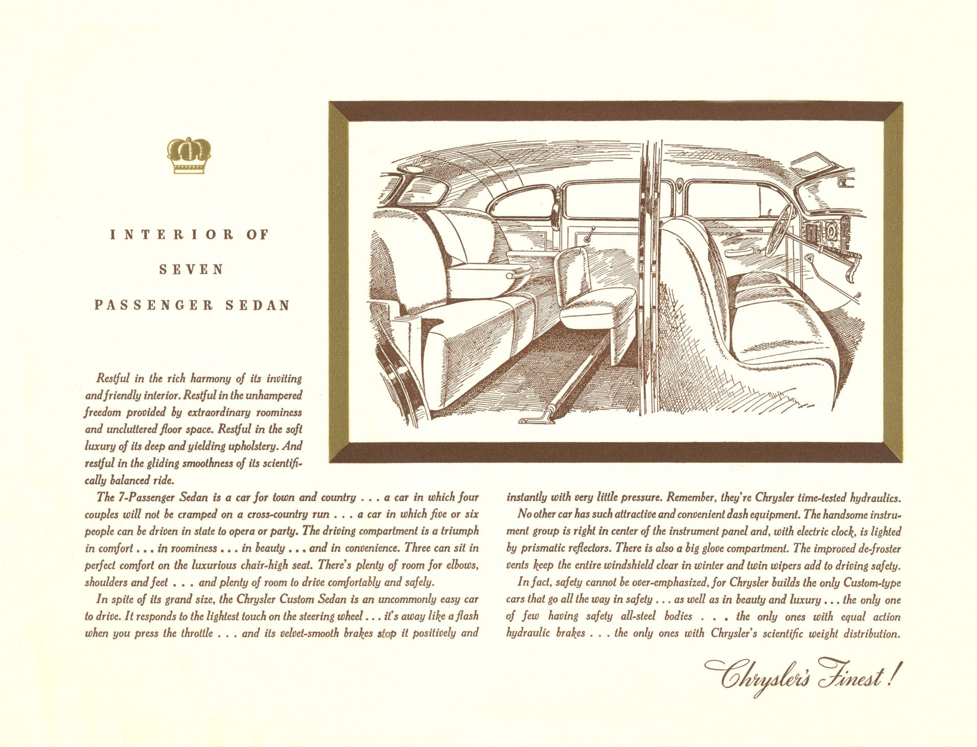 1938 Chrysler Custom Imperial Brochure Page 13